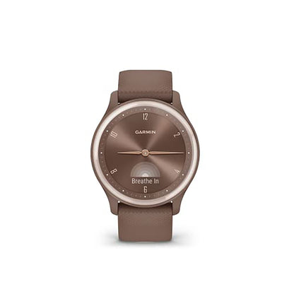 Garmin vivomove Sport, Hybrid Smartwatch, Health and Wellness Features, Touchscreen, Cocoa