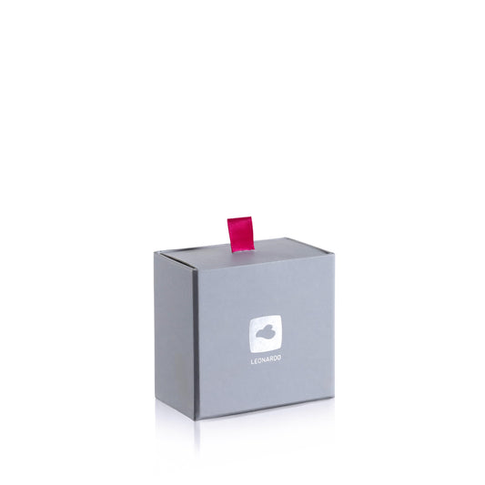 Leonardo Women's Stud Earrings with Glass Stone, Small Stainless Steel with Engraving