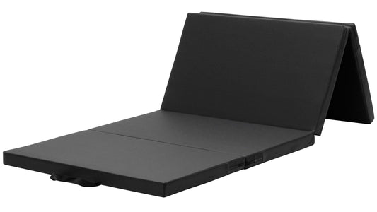 KaRaDaStyle Gymnastics Mat 4-Folding Stretch Mats 71"x31"x2" Exercise Muscle Training Children Play Horizontal Bar Mat Yoga Sports Soundproof Home Use (Black/4-fold)