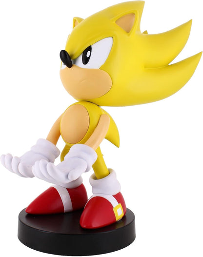 Exquisite Gaming: SEGA: Super Sonic - Original Mobile Phone & Gaming Controller Holder, Device Stand, Cable Guys, Sonic The Hedgehog Licensed Figure