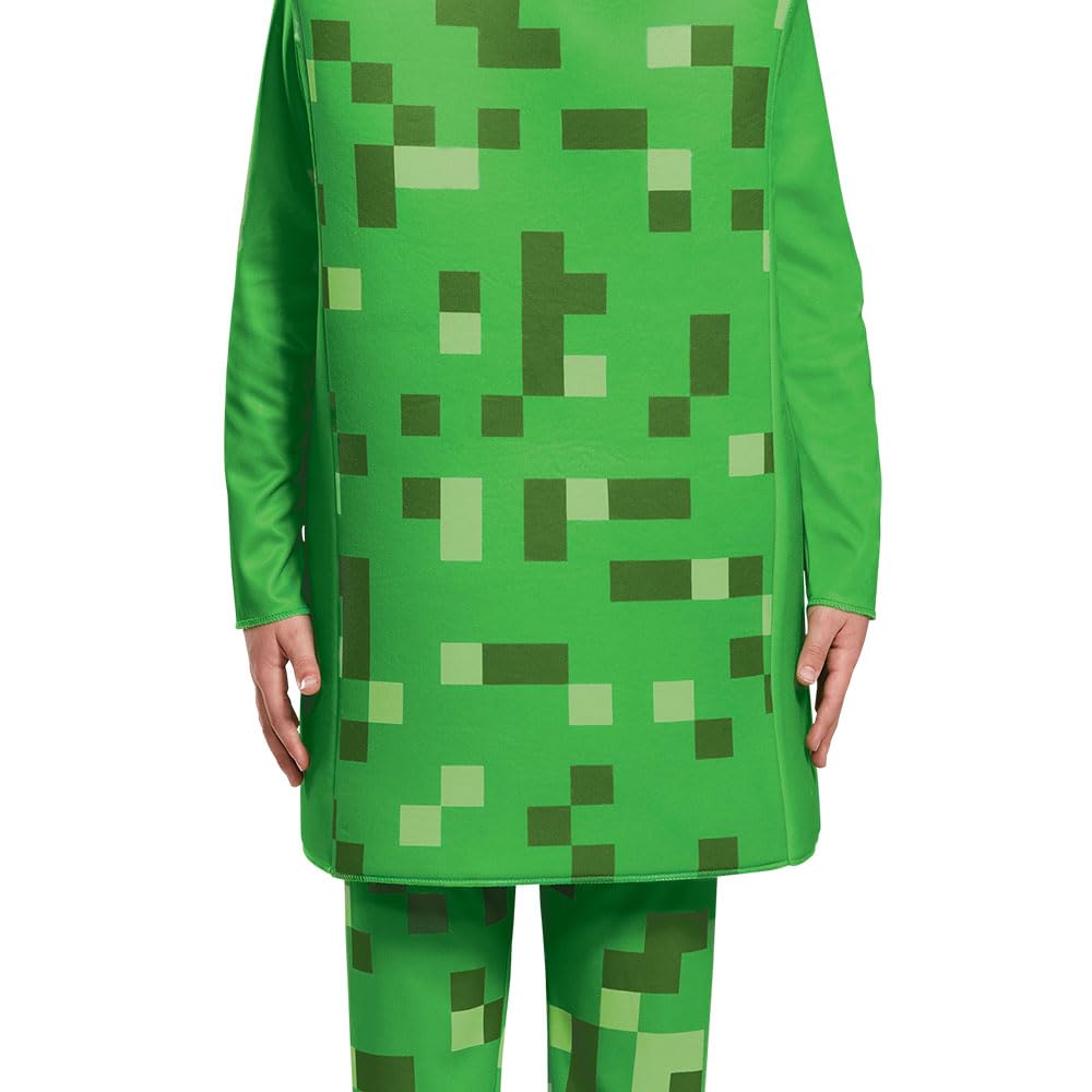 Creeper Deluxe Minecraft Costume, Green, Small (4-6)