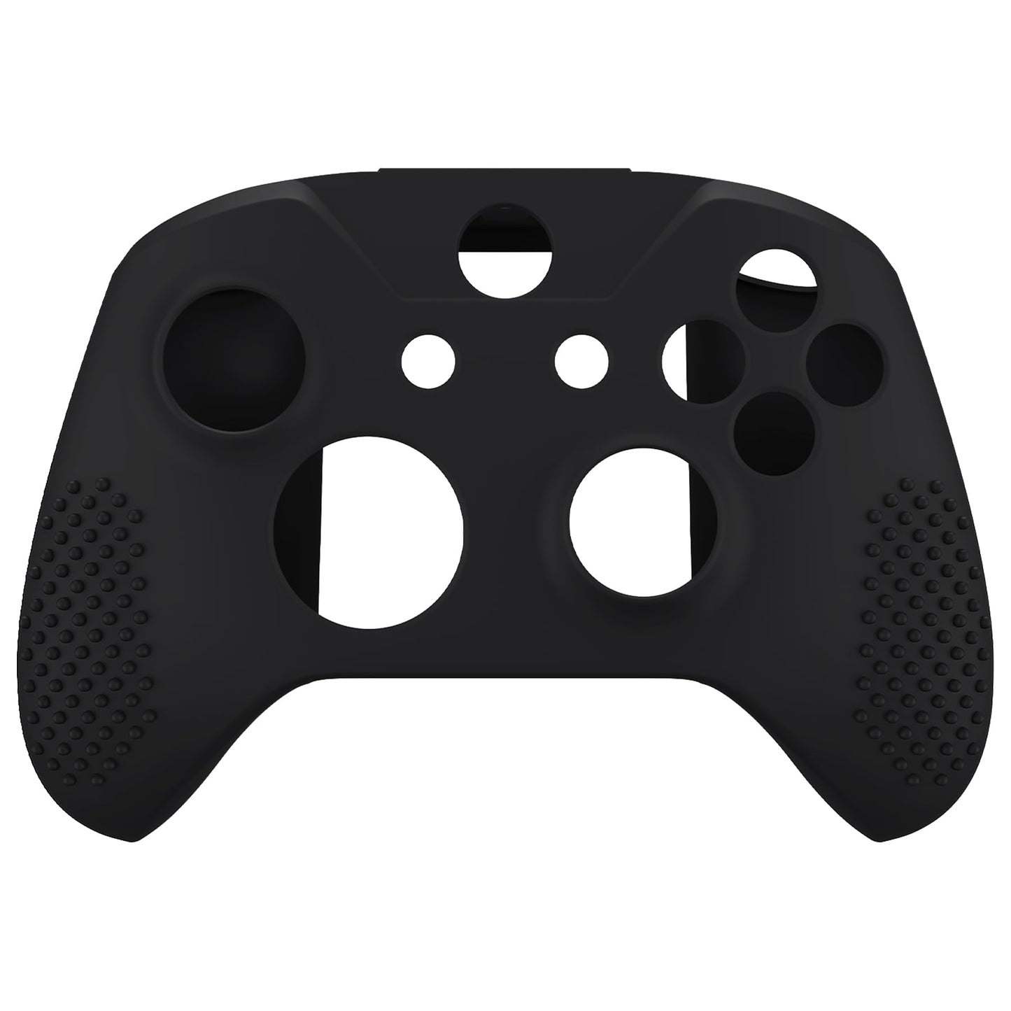 eXtremeRate PlayVital Soft Anti-Slip Silicone Controller Cover Skins Thumb Grips Caps Protective Case for Xbox One X/S Controller (Model 1708)- Black
