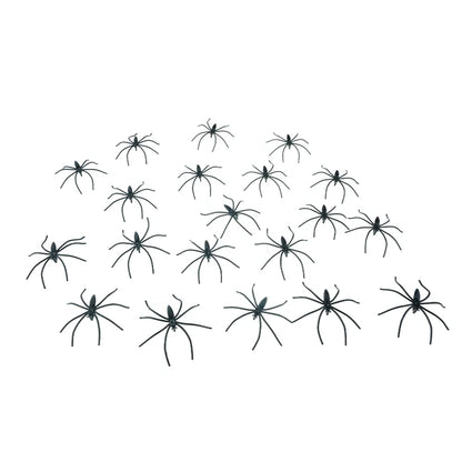 FAZHBARY 20 PCS Scary Plastic Spiders Small Fake Spider Joke Toys for Halloween Prank Props Decorations
