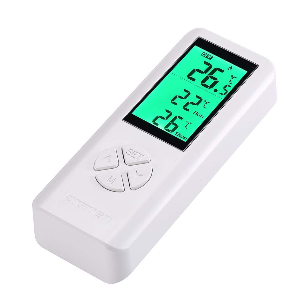 DIGITEN WTC200 Wireless Temperature Controller Thermostat Outlet Remote Control Thermometer with 2m/6ft NTC Temp Sensor Probe Heating Cooling Mode for Fan Heater Greenhouse Homebrewing Reptile