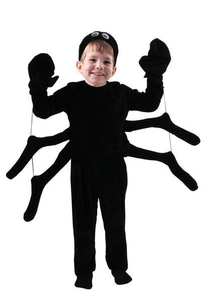 KIMI HOUSE Spider Costume for Kids, Perfect for Halloween, Animal Dress up Party, Black(M/5-7Y)