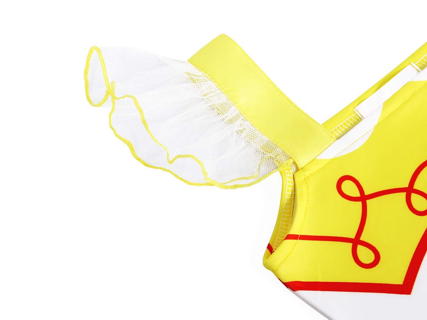 Jurebecia Toddler Girls Princess Costume for Princess Cowgirl Dress up Birthday Outfit Halloween Christmas Costumes Cosplay Role Play Ruffle Sleeve Dress Size 2T/1-2Years