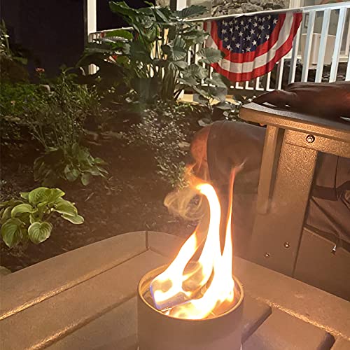 City Bonfires Portable Fire Pit - Mini Fire Pit, Table Top Firepit, No Wood, No Embers, 3-5 Hours of Burn Time - Food Safe for Smores - Lightweight, Emergency Heat, Camping Stove (2-Pack)