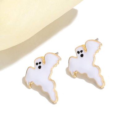 9 Pairs Halloween Earrings for Women Spider Web Pumpkin Ghost Bat Stud Earrings Halloween Outfits Accessories Costume Party Favors (9 Pairs halloween Earings Studs)