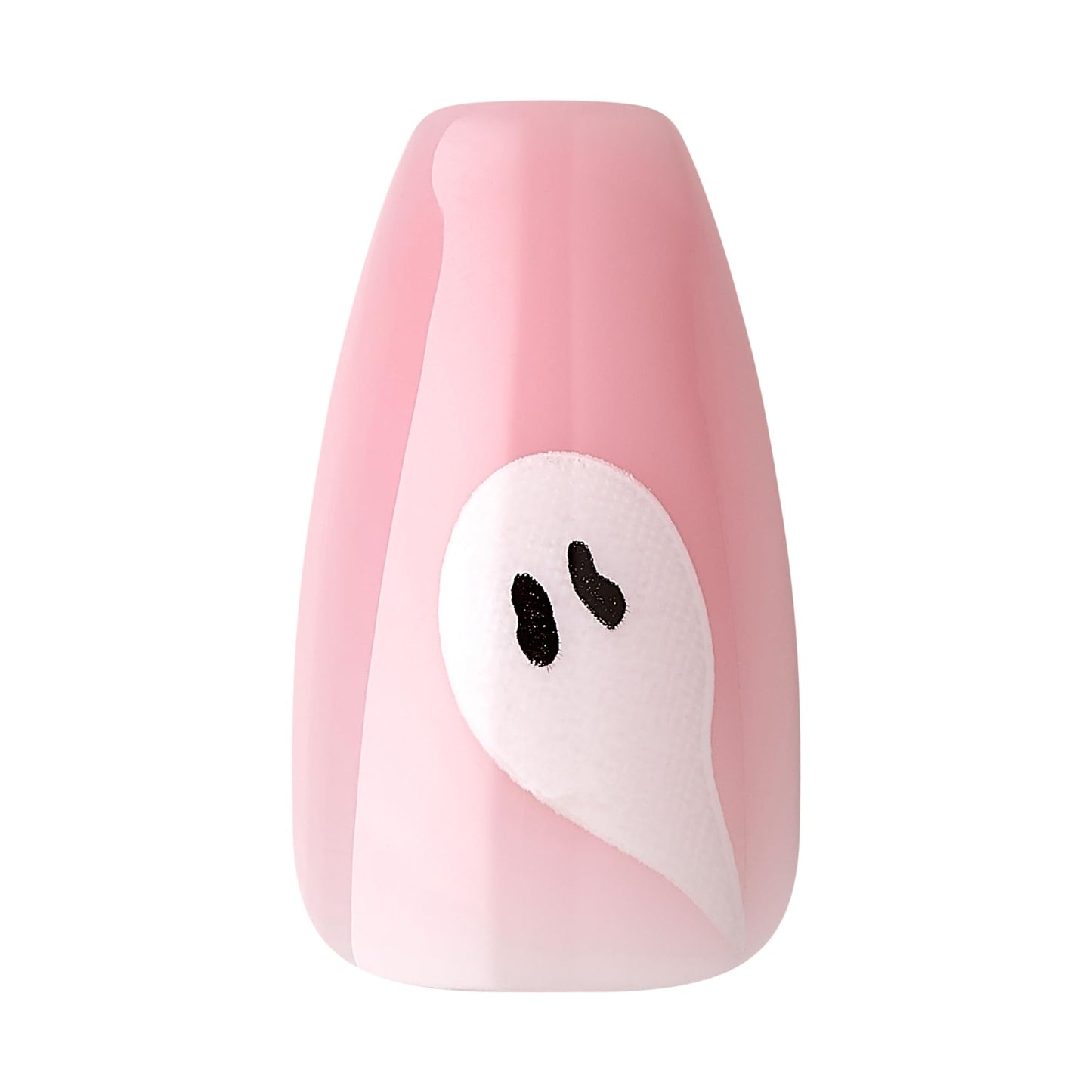 KISS Voguish Fantasy Halloween Nails, Black & White, Medium Length, Coffin Shape, Pink Gel Nail Glue (2g), Mini Nail File, Manicure Stick, & 28 Fake Nails