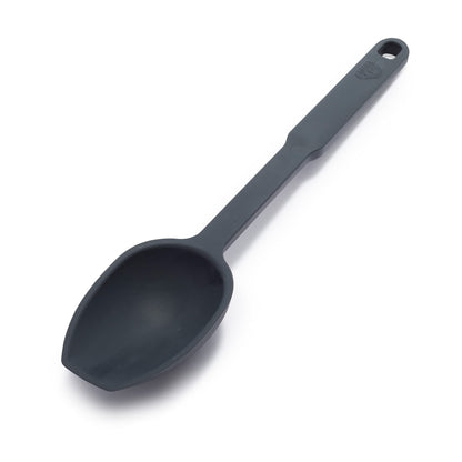 GreenLife Cooking Tools and Utensils, Silicone Spoon for Scooping Scraping and Mixing, Heat and Stain Resistant, Dishwasher Safe, Grey