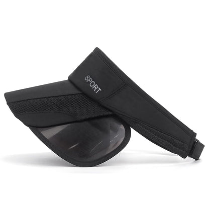 2 Pack Sun Visor Hat for Women, Adjustable Golf Hats Cap with Retractable Brim Black/White