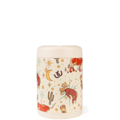 HydroJug Standard Can Cooler - 2-in-1 Insulated Can Cooler Cup - Stainless Steel Can Holder with Non-Slip Rubber Base - Screw-Top Lid - Dishwasher Safe - 12oz, Rodeo