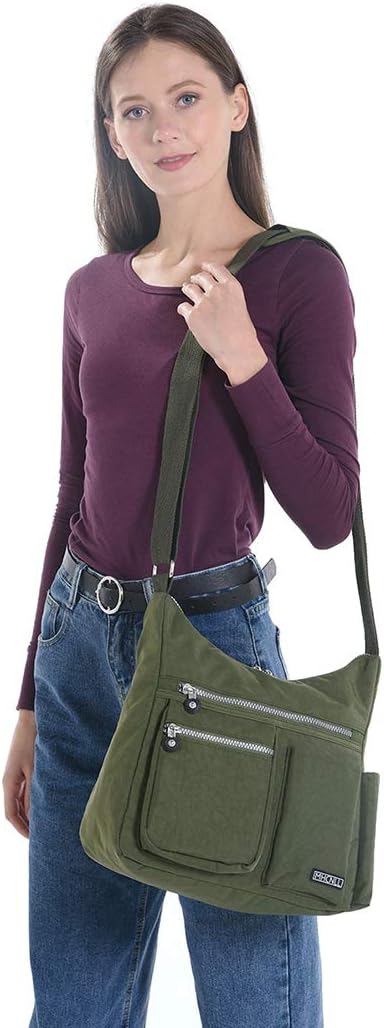 Crossbody Bag with Anti Theft RFID Pocket - Women Lightweight Water-Resistant Purse