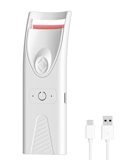 Heated Eyelash Curler, Electric Heated Lash Curler Rechargeable (No Need Batterys Replace) Tiny&Compact Perfect Gift for Women Make a Lasting Eyelashes in a Minute, Heated-Eyelash-Curler-Rechargeable