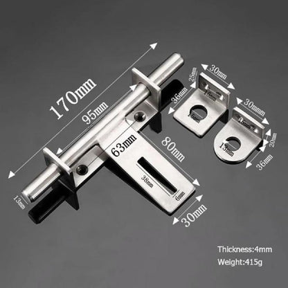 DINGCHI Sliding Bolt Security Lock Throw Lock Heavy Duty 304 Stainless Steel Barrel Door Bolt with Hole Brushed Finish