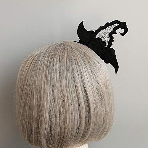 Ellzk Halloween Spider Ghost Pumpkin mini witch hat Hair Hoop Cosplay Devil Headband