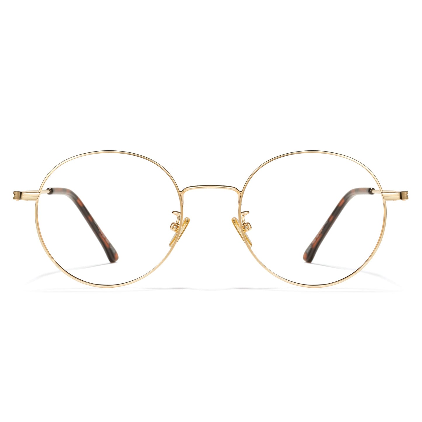 Cyxus Blue Light Glasses for Women Round Wire Frame Computer Glasses for Men UV Blocking Filter Clear Lens Metal Eyewear Ultralight Relieve Digital Screen Eye Strain, Headache