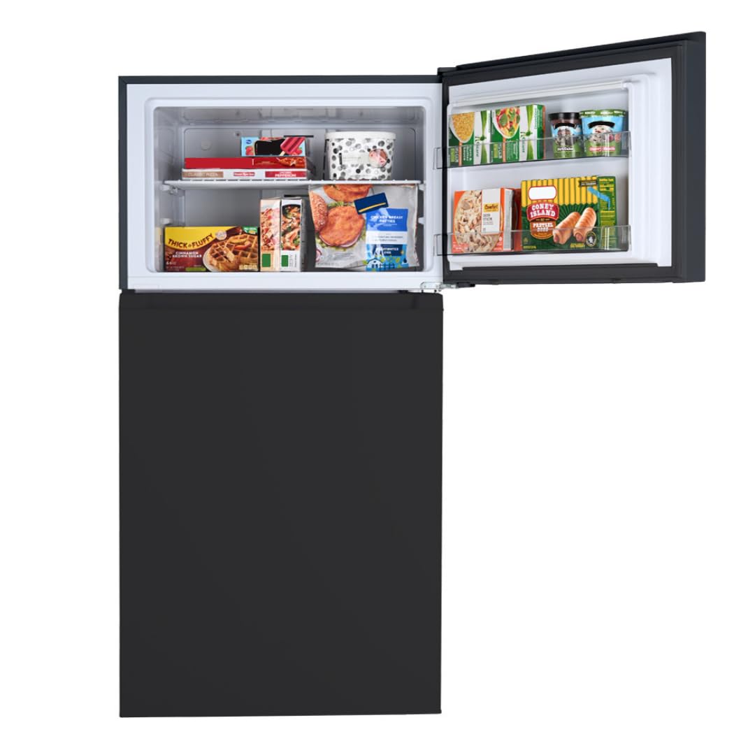 Kenmore 33 in. 20.5 cu. ft. Capacity Refrigerator/Freezer with Full-Width Adjustable Glass Shelving, Humidity Control Crispers, ENERGY STAR Certified, Black