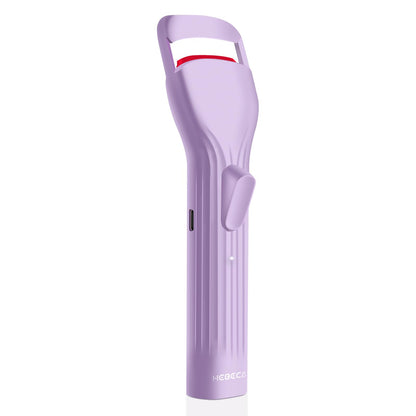 HEBECA Heated Eyelash Curlers, Electric Eye Lashes Curler with Innovative Heating Silicone Pad for Lifted Lashes 24 Hours, No Pinching, Quick Rechargeable 600mAh Battery Purple EC2001