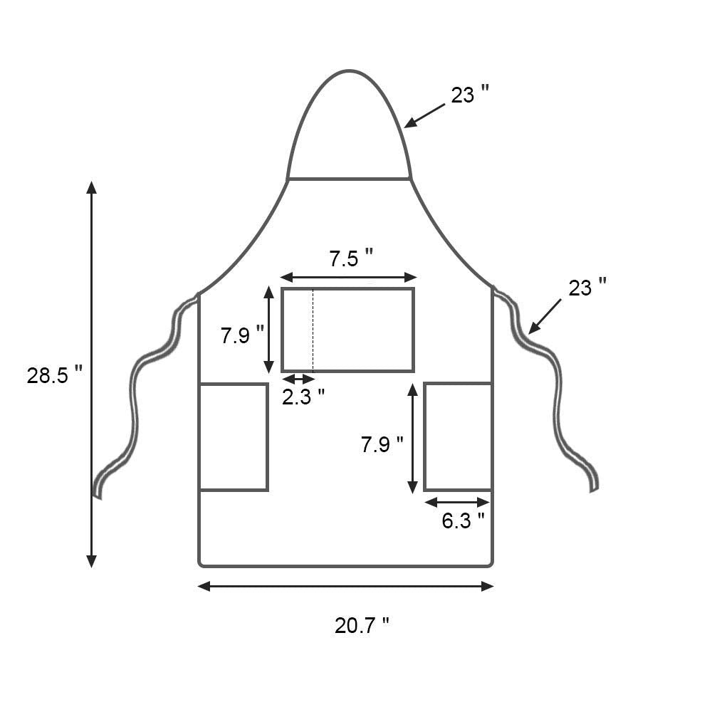 FreeNFond Kids Apron Adjustable Child Apron with 4 Pockets for Baking Painting