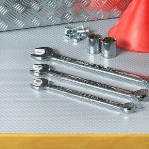 Con-Tact Brand Premium Plus Non-Adhesive Shelf Liner, Heavy Duty and Multi-Functional Drawer Liner, 12" x 6', Woven Clear, Pack of 1 Roll