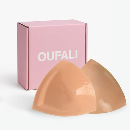 Large Size Lift Inserts Sticky Bra Lightly Padded for Large Bust Adhesive Lifting Bras for D+ Cup Reusable Washable Size L Beige