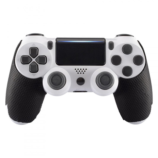 eXtremeRate Black Anti-Skid Sweat-Absorbent Controller Grips for ps4 Controller, Professional Textured Soft Rubber Handle Grips for ps4 Slim Pro Controller - Improve The Grip and Comfort