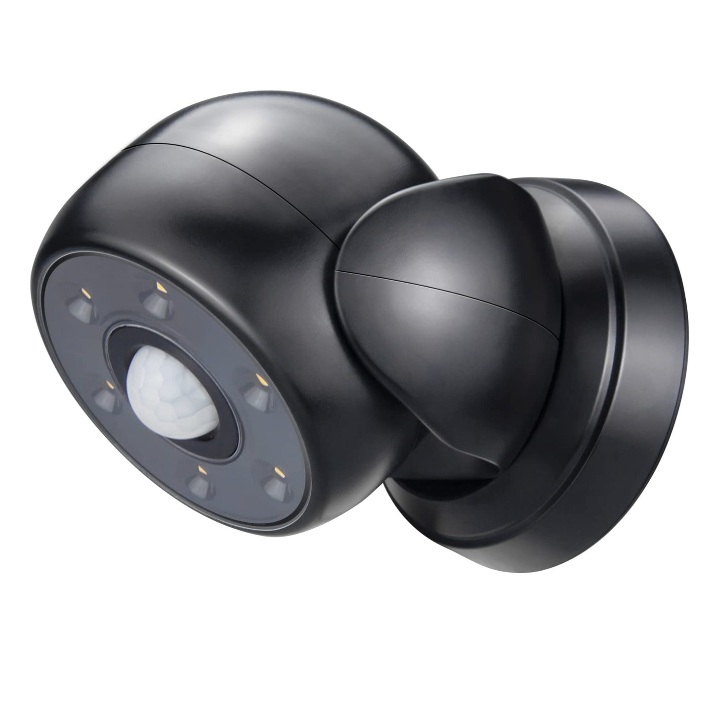 HONWELL Motion Sensor Light Indoor Outdoor, Wireless Waterproof LED Spotlight for Garden, Security With Battery Powered Porch Light for Stair Garage Entrance (1Pack) Black