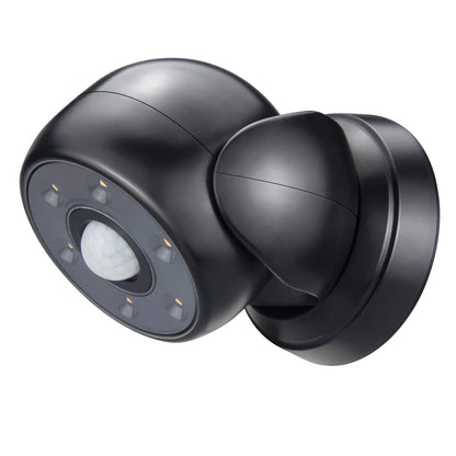 HONWELL Motion Sensor Light Indoor Outdoor, Wireless Waterproof LED Spotlight for Garden, Security With Battery Powered Porch Light for Stair Garage Entrance (1Pack) Black