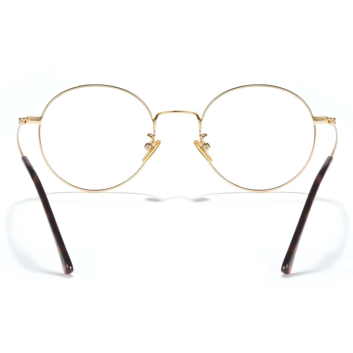 Cyxus Blue Light Glasses for Women Round Wire Frame Computer Glasses for Men UV Blocking Filter Clear Lens Metal Eyewear Ultralight Relieve Digital Screen Eye Strain, Headache