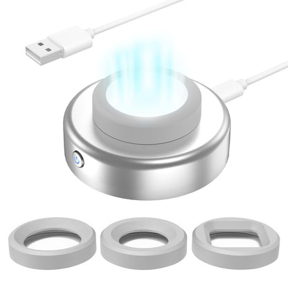 ECEEN Solar Watch Fast Charger, Led Light Charging Solar Watches with Men, Women & Square 3 Size Caps Compatible Casio G Shock, Tough, Protrek, Seiko, Citizen, Garmin, Timex, Bering, FANMIS