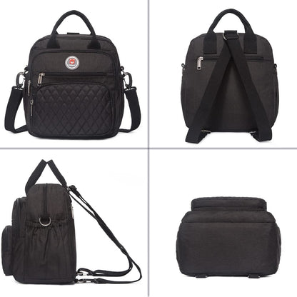 EKERHO Insulated Lunch Bag Backpack for Women/Men, 3 carrying way Lunch Tote, Large Waterproof Cooler Box with Side pockets for Adults, College, Work, Beach, Picnic, Black