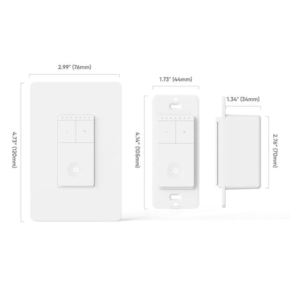 TREATLIFE 3 Way Smart Dimmer Switch 2 Pack, 2 Master Dimmer Switch Compatible with Alexa, Google Assistant, 2.4GHz WiFi Light Switch APP Remote Control, Neutral Wire Needed, Schedule, No Hub Required