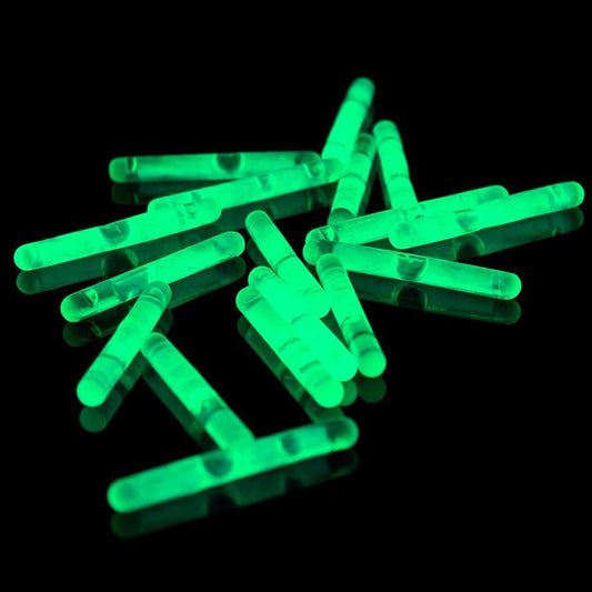 Fun Central 50 Pack - 1.5 Inch Mini Glow Sticks - Green Light-Up Party Favors for Festivals, Camping, and Nighttime Events
