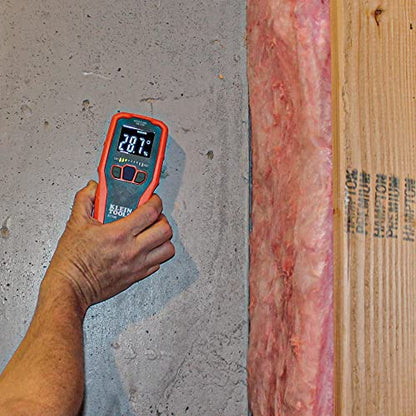 Klein Tools ET140 Pinless Moisture Meter for Non-Destructive Moisture Detection in Drywall, Wood, and Masonry; Detects up to 3/4-Inch Below Surface