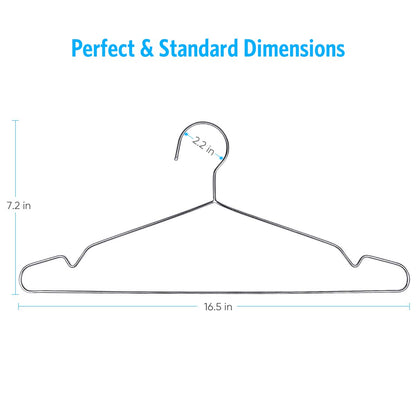 Fayleeko Wire Coat Hangers 40 Pack Strong Heavy Duty Stainless Steel Metal Ultra Thin Space Saving Clothes Hangers 16.5 Inch