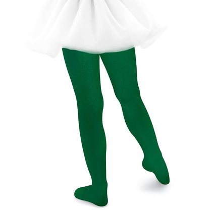 Green Halloween Leggings for Girls Size 6-7, Dark Green Tights with Spooky Design