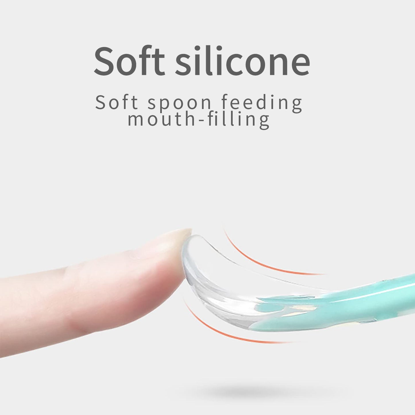 Double Head Baby Silicone Food Spoon (Green) - Fruit Scraping Mud Spoon, Feeding and Training Utensil for Infants, Baby Led Weaning Supplies