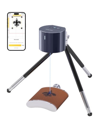 LaserPecker LP1 Pro Laser Engraver for Beginners, Mini Portable Laser Engraving Machine for Wood/Leather/Felt, 190g Lightweight, 10,000+ Hour Lifespan, Laser Safety Glasses Included, Basic Set