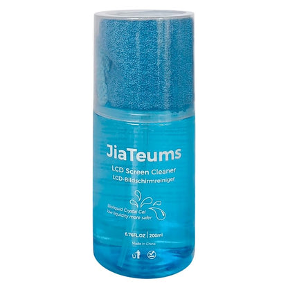 JiaTeums TV Screen Cleaner, Non-Drip Touchscreen Spray with Wiper for CD Disc Laptop Phone Tablet Computer Lens(200ml)