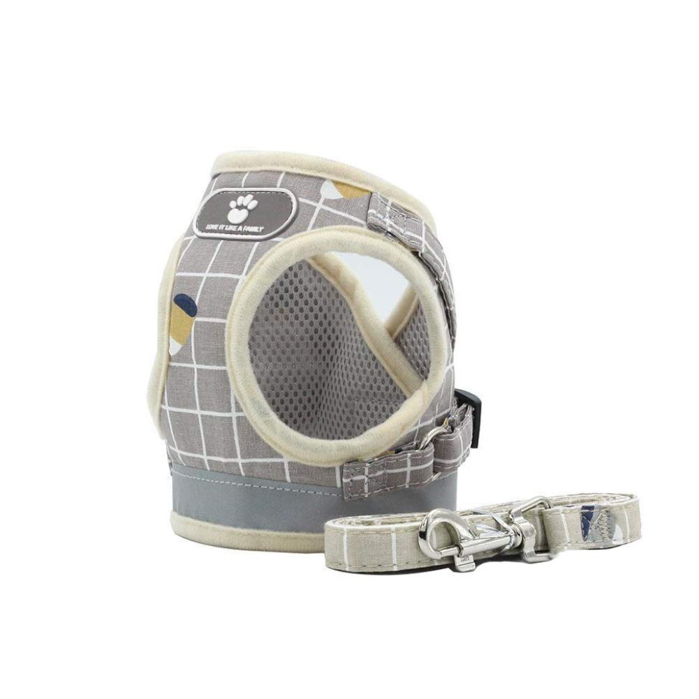 FEimaX Dog Harness and Leash Set, No-Pull Breathable Soft Mesh Puppy Vest Harness Reflective Adjustable Pet Harnesses for Small Medium Dogs and Cats - Outdoor Easy Control for Walking