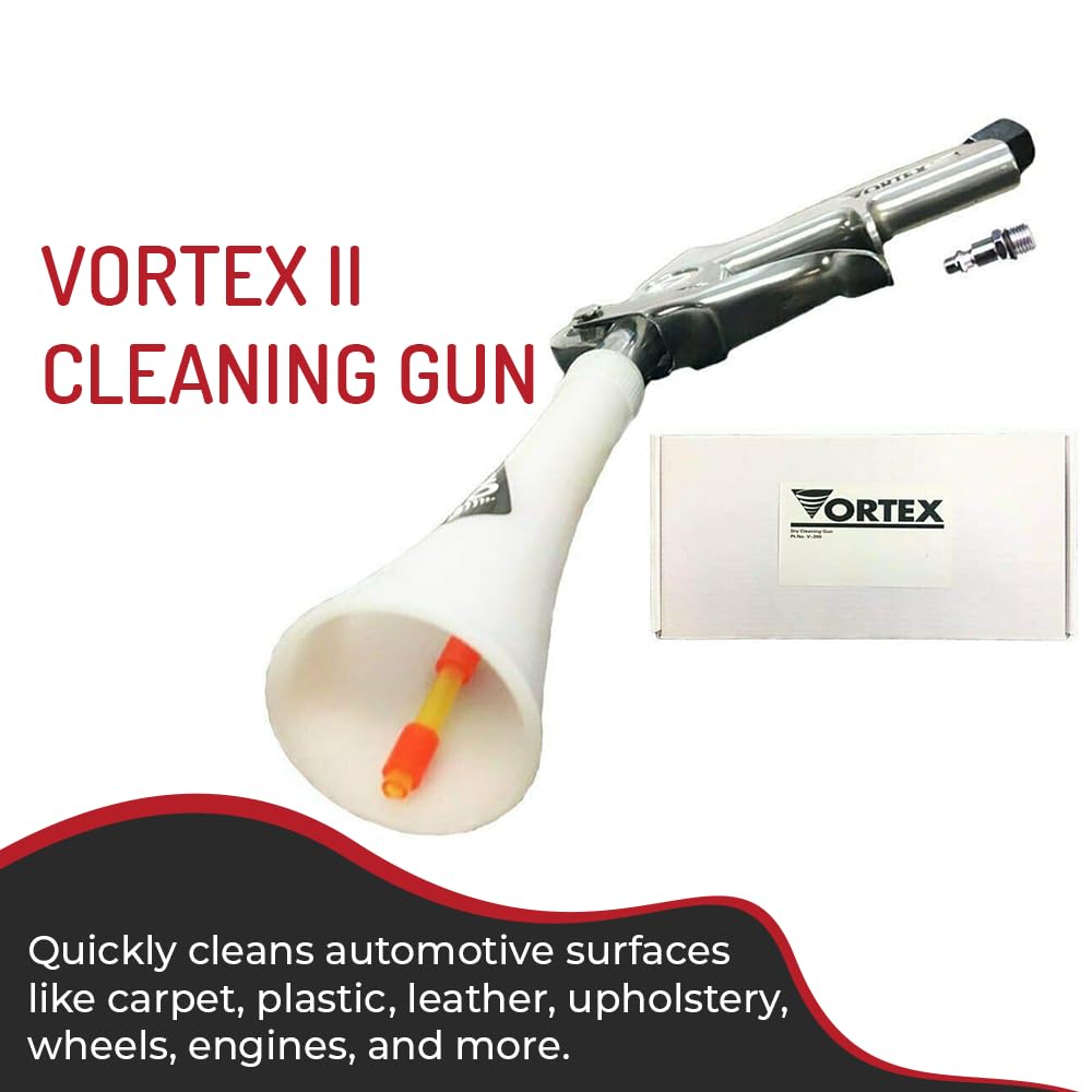 HI-TECH Vortex II Air Cleaning Gun – Pro Auto Detailing Tool for Deep Cleaning Interiors & Exteriors – Uses Air Compressor – Blasts Dust, Dirt & Grime Fast