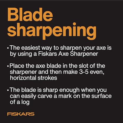 Fiskars X7 Hatchet Lightweight Wood Splitter for Small to Medium Size Kindling with Proprietary Blade and Shock-Absorbing FiberComp Handle, Lawn and Garden Tool, 14 inch, 1.5 pounds