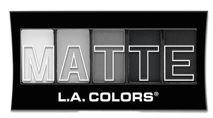 L.A. COLORS 5 Color Matte Eyeshadow Palette, Black Lace CEM475