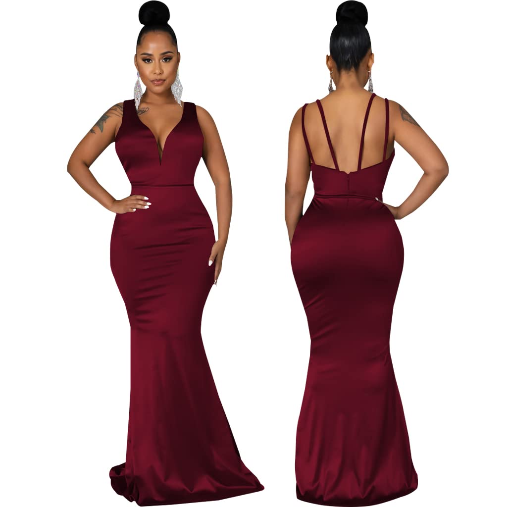 JTNFairy Women's Sleeveless Bodycon Corset Maxi Dress Ruched Elegant Evening Wedding Guest Long Formal Dresses