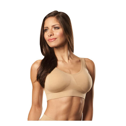 Genie Bra Womens 3 Bra Pack - Wireless Bra Pack, Solid Color Seamless Bra - Neutrals - 4X