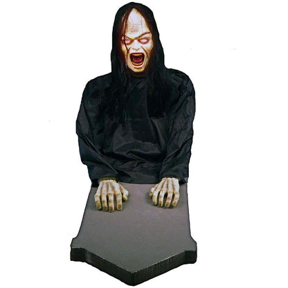 Haunted Hill Farm Resurrection Mary by Tekky, Battery Operated Timer and Sound Activated Jump-Scare Halloween Animatronic for Indoor or Covered Outdoor Creepy Halloween Decorations, Scary Fright Props