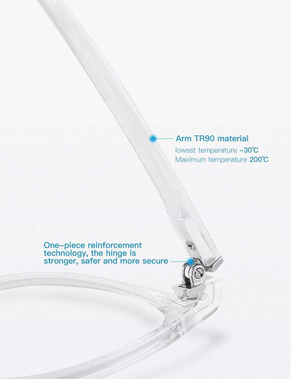 CNLO Blue light blocking Glasses,Computer Gaming Glasses,TV Glasses，For UV Protection, Anti Eyestrain,Lightweight Frame Eyewear,Transparent Men/Women (Crystal)