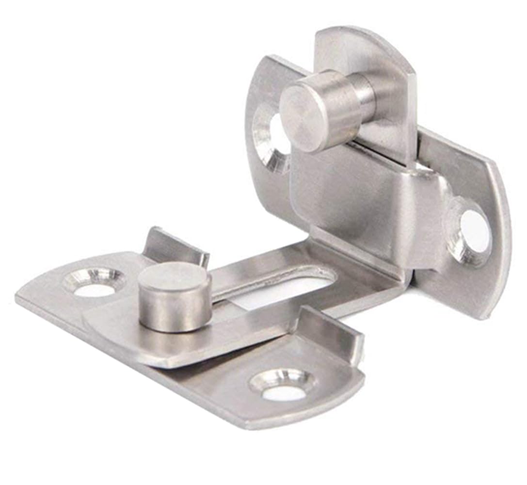 (2 pcs) The 90 Door Buckle Bolt barn Door Lock Right Angle Bending Latch hasp Toilet Doors and Windows