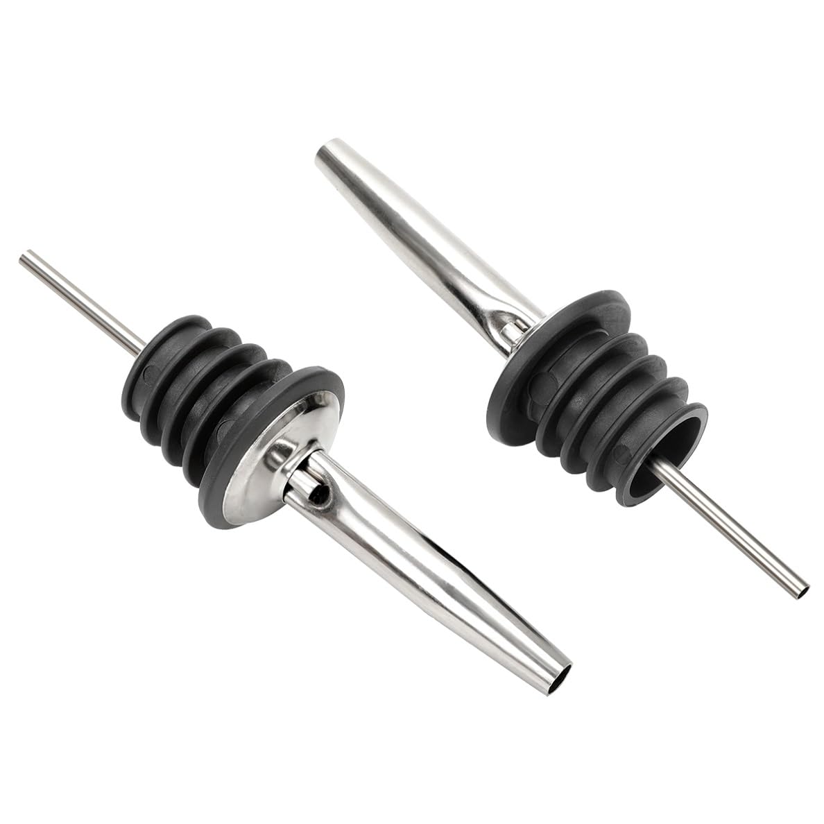 JBtek (12 Pack Stainless Steel Classic Bottle Pourers w/Tapered Spout